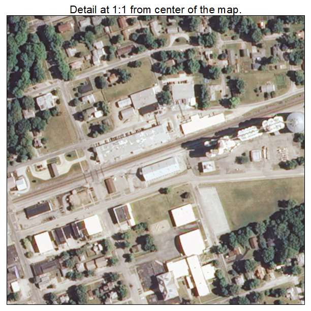 Bement, Illinois aerial imagery detail