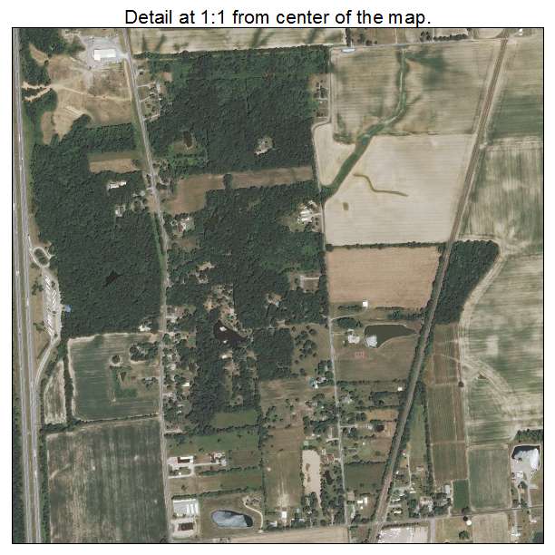 Benton, Illinois aerial imagery detail