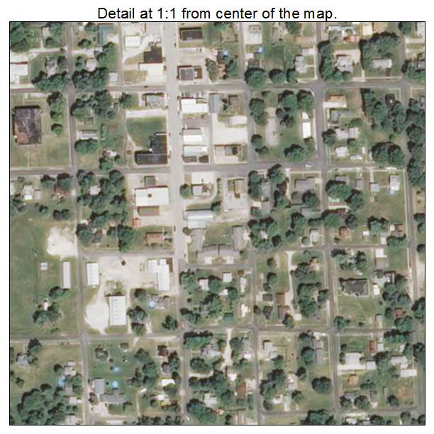 Blandinsville, Illinois aerial imagery detail