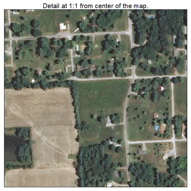 Bluford, Illinois aerial imagery detail