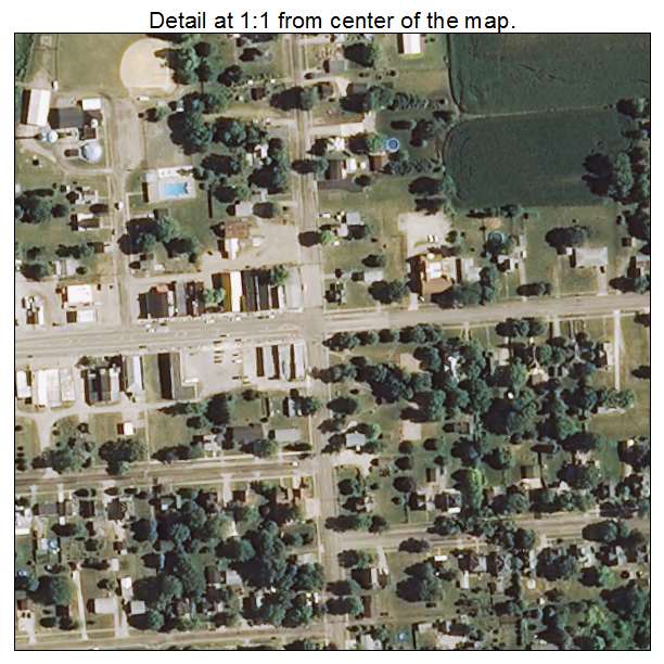 Bradford, Illinois aerial imagery detail