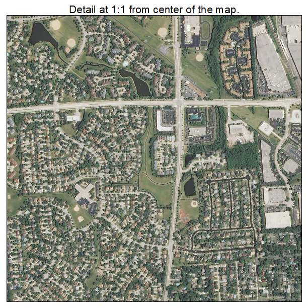 Buffalo Grove, Illinois aerial imagery detail