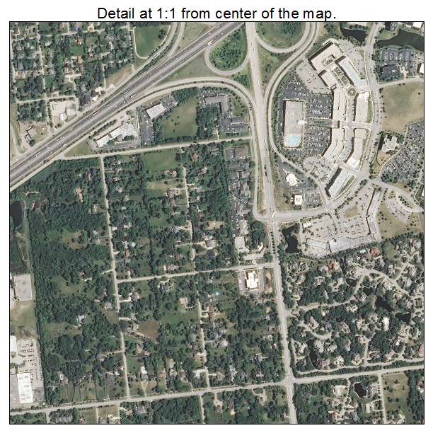 Burr Ridge, Illinois aerial imagery detail
