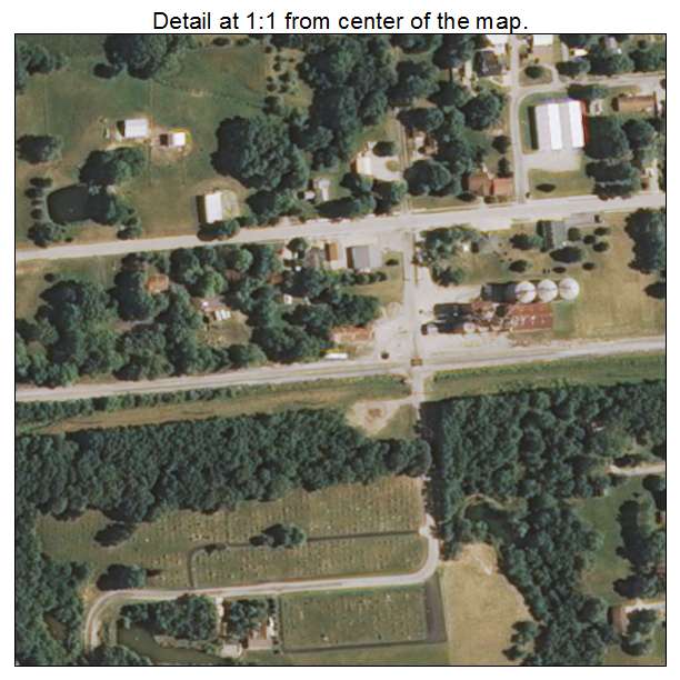 Camargo, Illinois aerial imagery detail