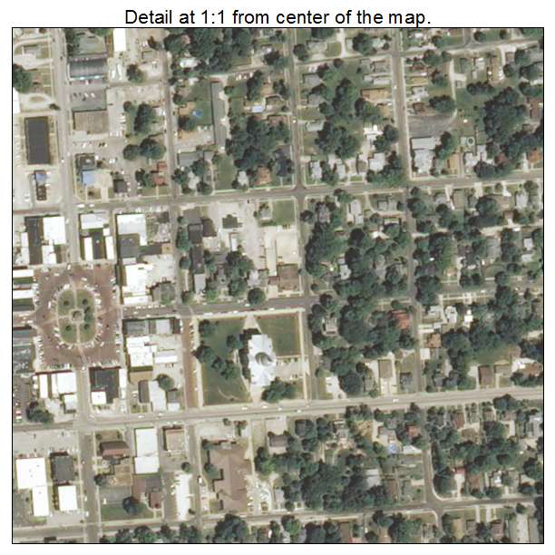 Carlinville, Illinois aerial imagery detail