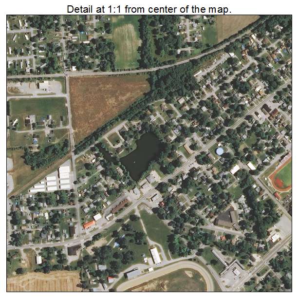Carmi, Illinois aerial imagery detail