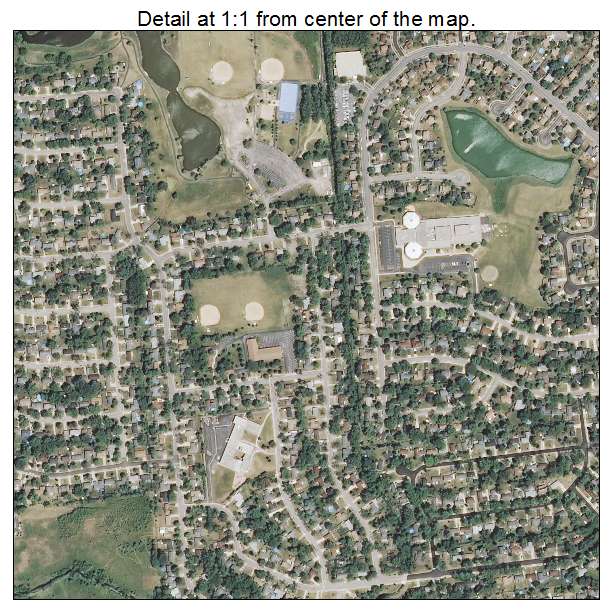 Carol Stream, Illinois aerial imagery detail