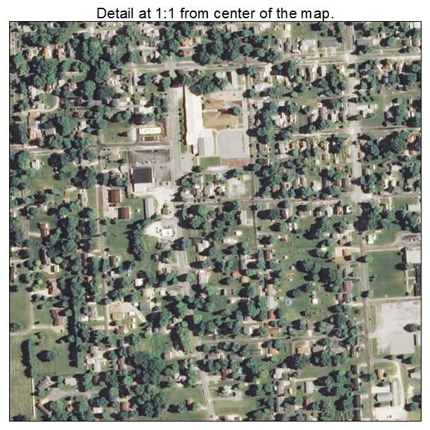 Carrollton, Illinois aerial imagery detail