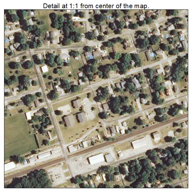 Cerro Gordo, Illinois aerial imagery detail