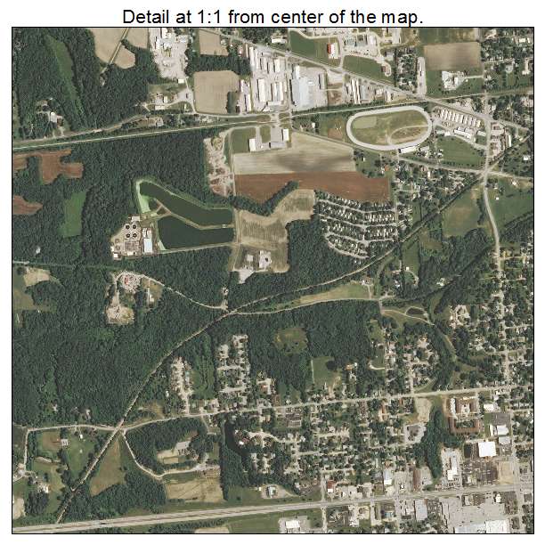 Charleston, Illinois aerial imagery detail