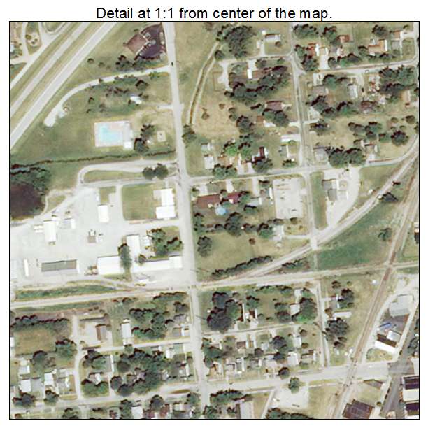 Chenoa, Illinois aerial imagery detail
