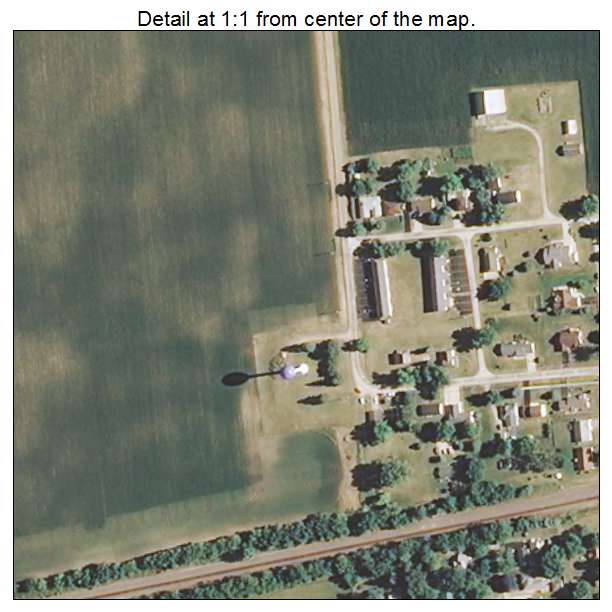Creston, Illinois aerial imagery detail