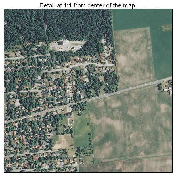 Crete, Illinois aerial imagery detail