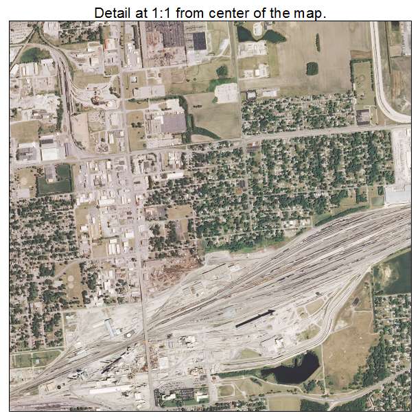 Decatur, Illinois aerial imagery detail