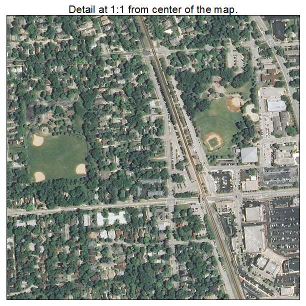 Deerfield, Illinois aerial imagery detail