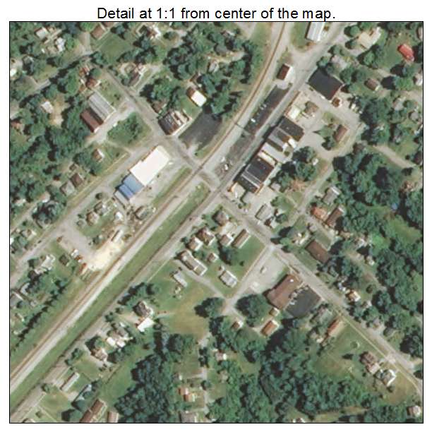 Dongola, Illinois aerial imagery detail