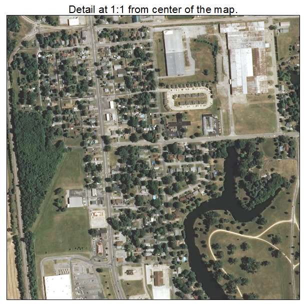 Du Quoin, Illinois aerial imagery detail