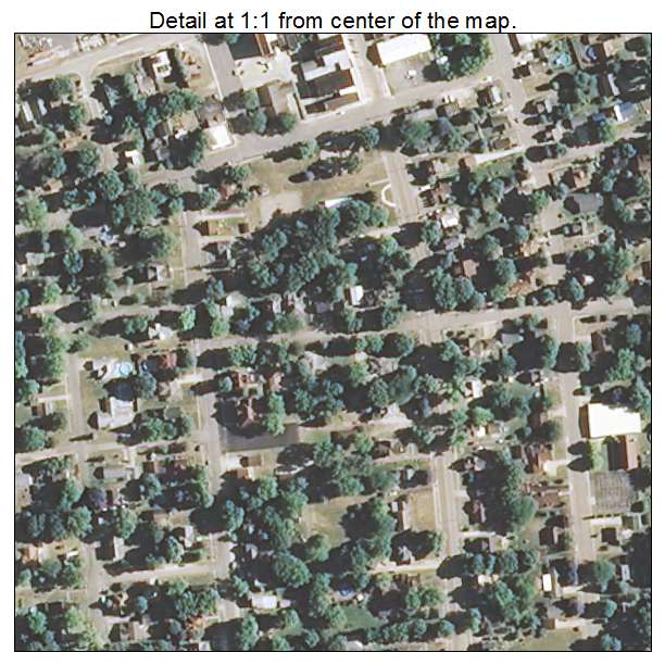 Earlville, Illinois aerial imagery detail