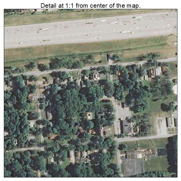 East Hazel Crest, Illinois aerial imagery detail