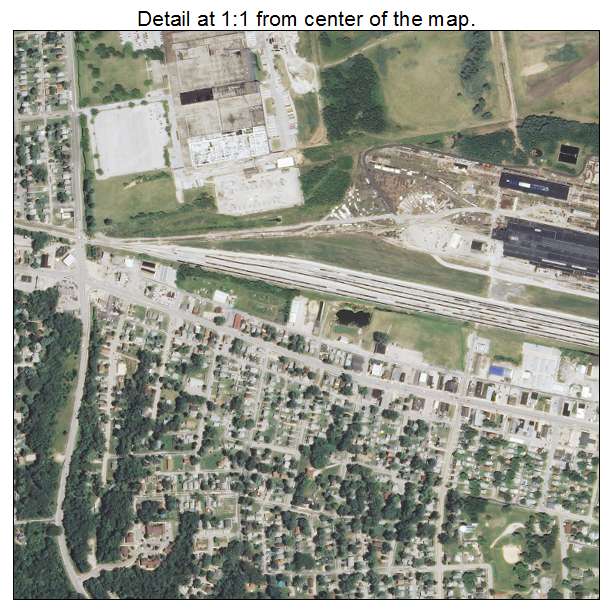 East Moline, Illinois aerial imagery detail