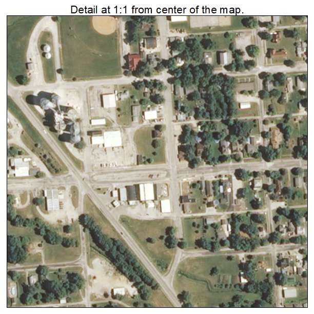Edinburg, Illinois aerial imagery detail