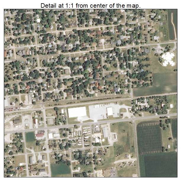 El Paso, Illinois aerial imagery detail