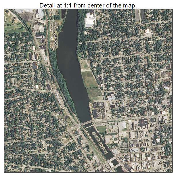 Elgin, Illinois aerial imagery detail