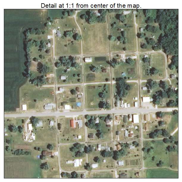 Ellisville, Illinois aerial imagery detail
