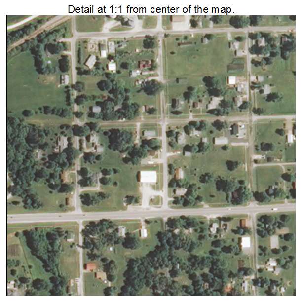 Elvaston, Illinois aerial imagery detail