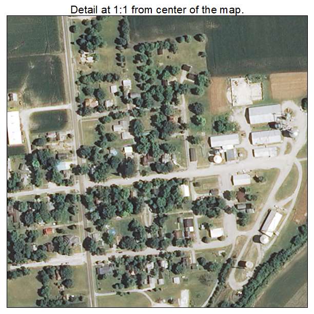 Emington, Illinois aerial imagery detail