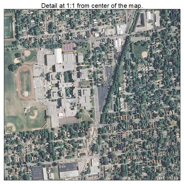 Evanston, Illinois aerial imagery detail
