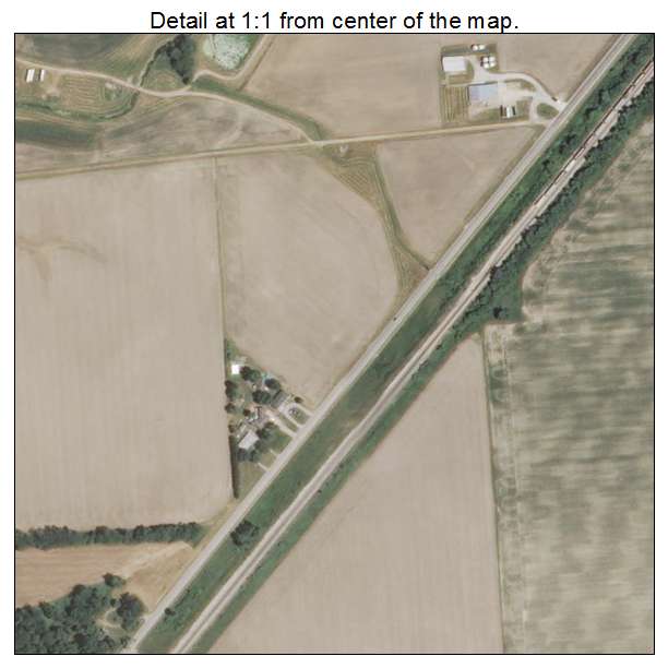 Farina, Illinois aerial imagery detail