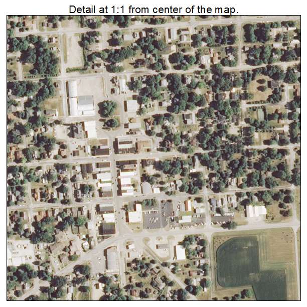 Farmer City, Illinois aerial imagery detail