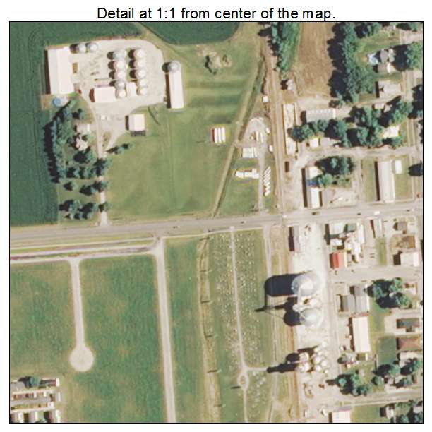 Farmersville, Illinois aerial imagery detail
