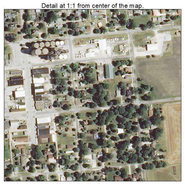 Flanagan, Illinois aerial imagery detail