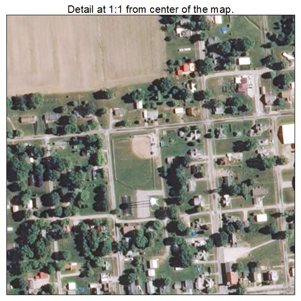 Flat Rock, Illinois aerial imagery detail