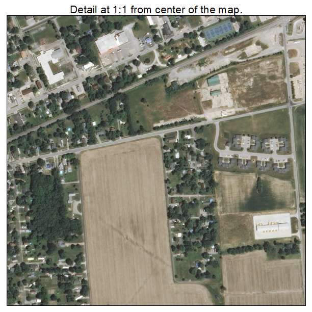 Flora, Illinois aerial imagery detail