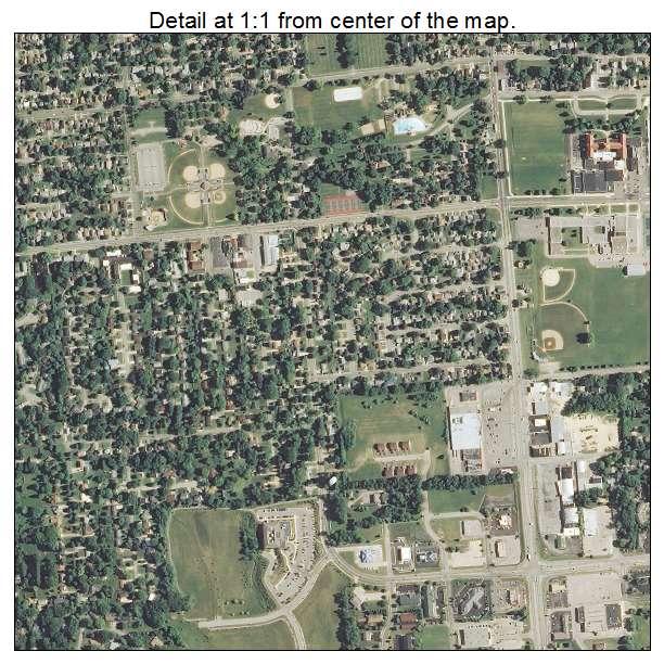 Freeport, Illinois aerial imagery detail