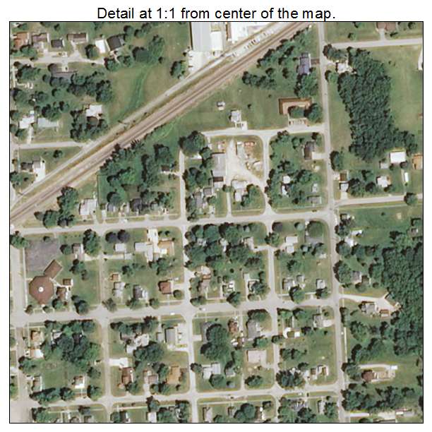 Galva, Illinois aerial imagery detail
