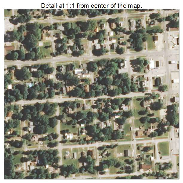 Girard, Illinois aerial imagery detail