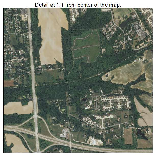 Glen Carbon, Illinois aerial imagery detail