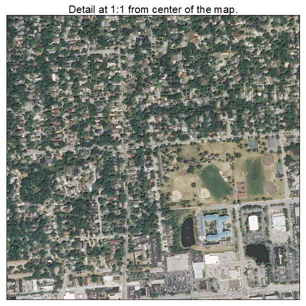 Glen Ellyn, Illinois aerial imagery detail