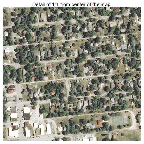 Gridley, Illinois aerial imagery detail
