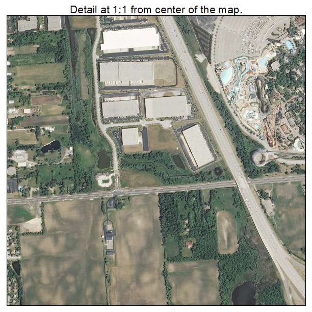 Gurnee, Illinois aerial imagery detail