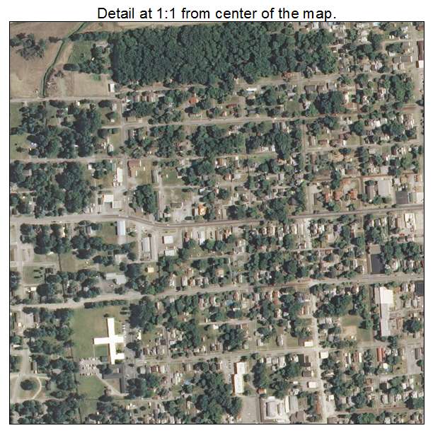 Harrisburg, Illinois aerial imagery detail
