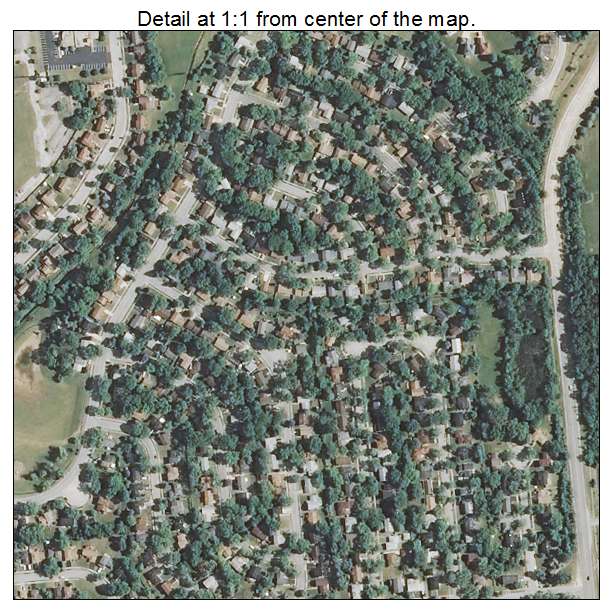 Hazel Crest, Illinois aerial imagery detail