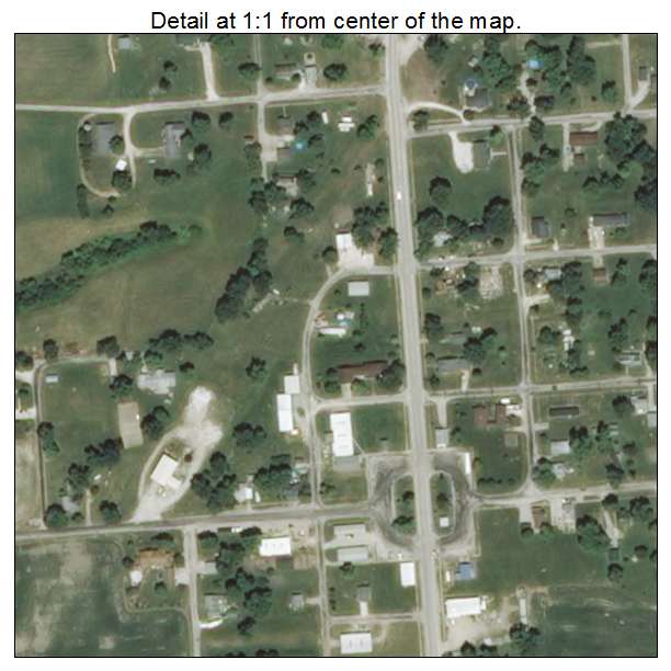 Hettick, Illinois aerial imagery detail
