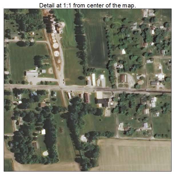 Hidalgo, Illinois aerial imagery detail