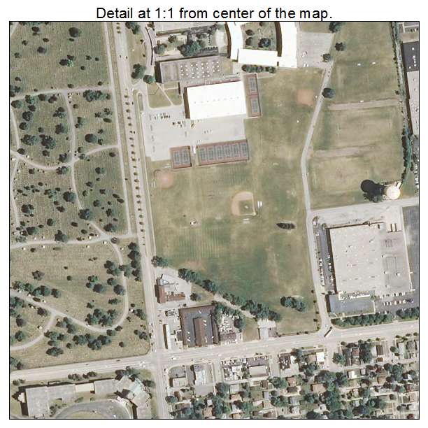 Hillside, Illinois aerial imagery detail