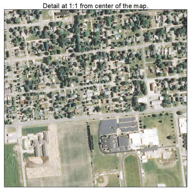 Hoopeston, Illinois aerial imagery detail